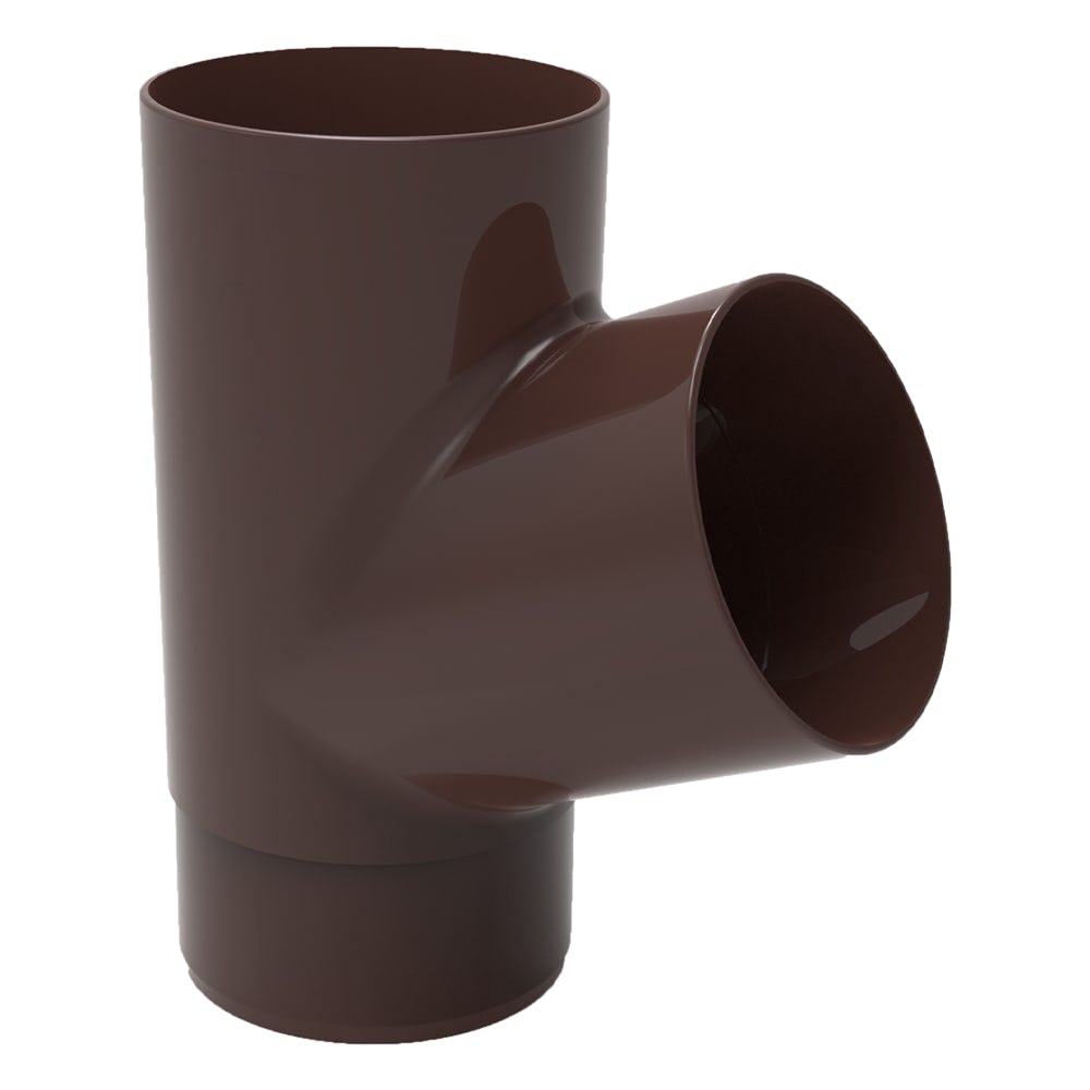 Тройник трубы 67° GLC PVC 152*100 mm RAL 8019 Тёмно-коричневый
